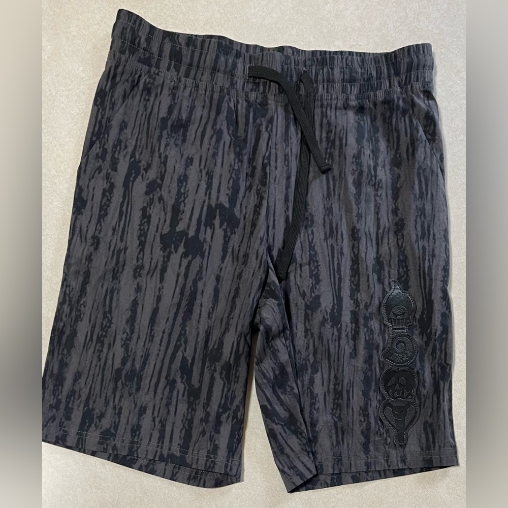 Disney Men’s Black & Gray Shorts Unlined Lightweight W/pockets Size S